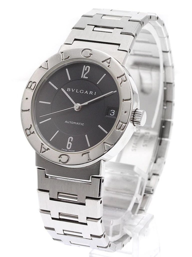 Bvlgari Bvlgaribvlgari Bb33ss Date Black Dial Automatic Mens Watch939202